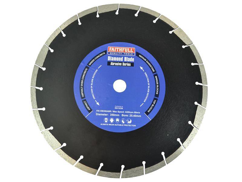 Faithfull FAIDB350ABR Abrasive Diamond Blade 350 x 25.40mm Price Comparisons | Compare The Build