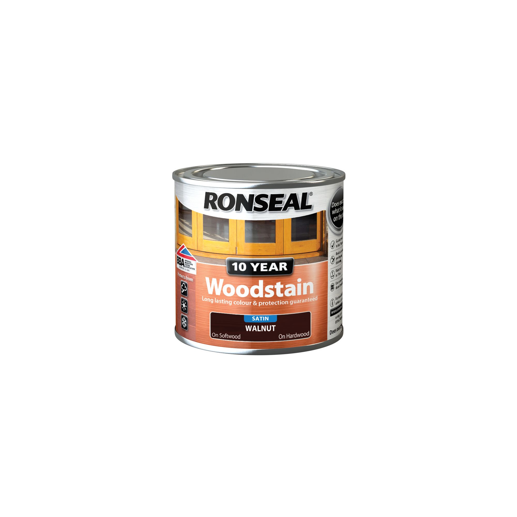 Ronseal Walnut Satin Wood Stain, 250Ml | Compare The Build