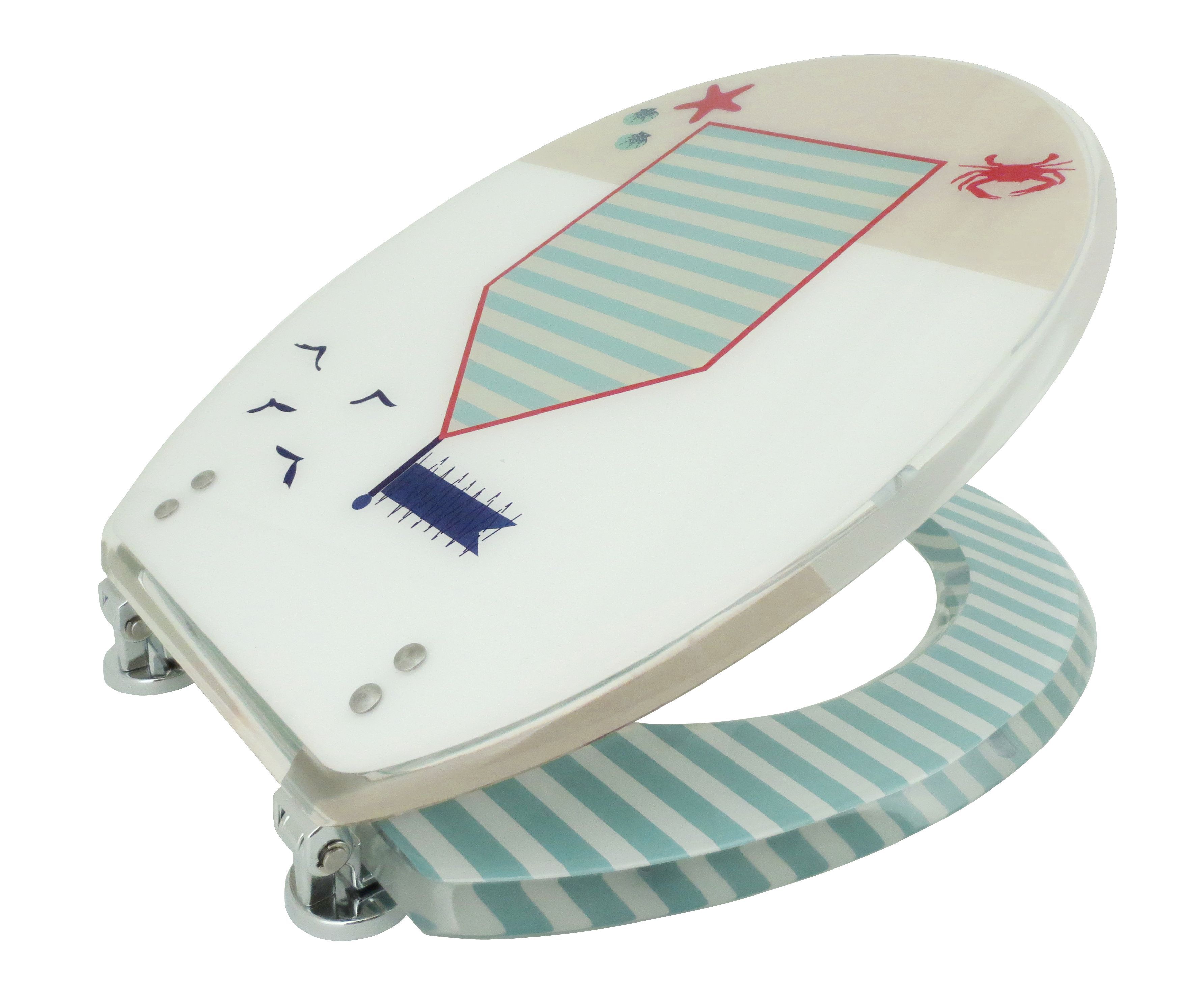 Cooke & Lewis Seaside Multicolour Beach Huts Toilet Seat | Compare The Build