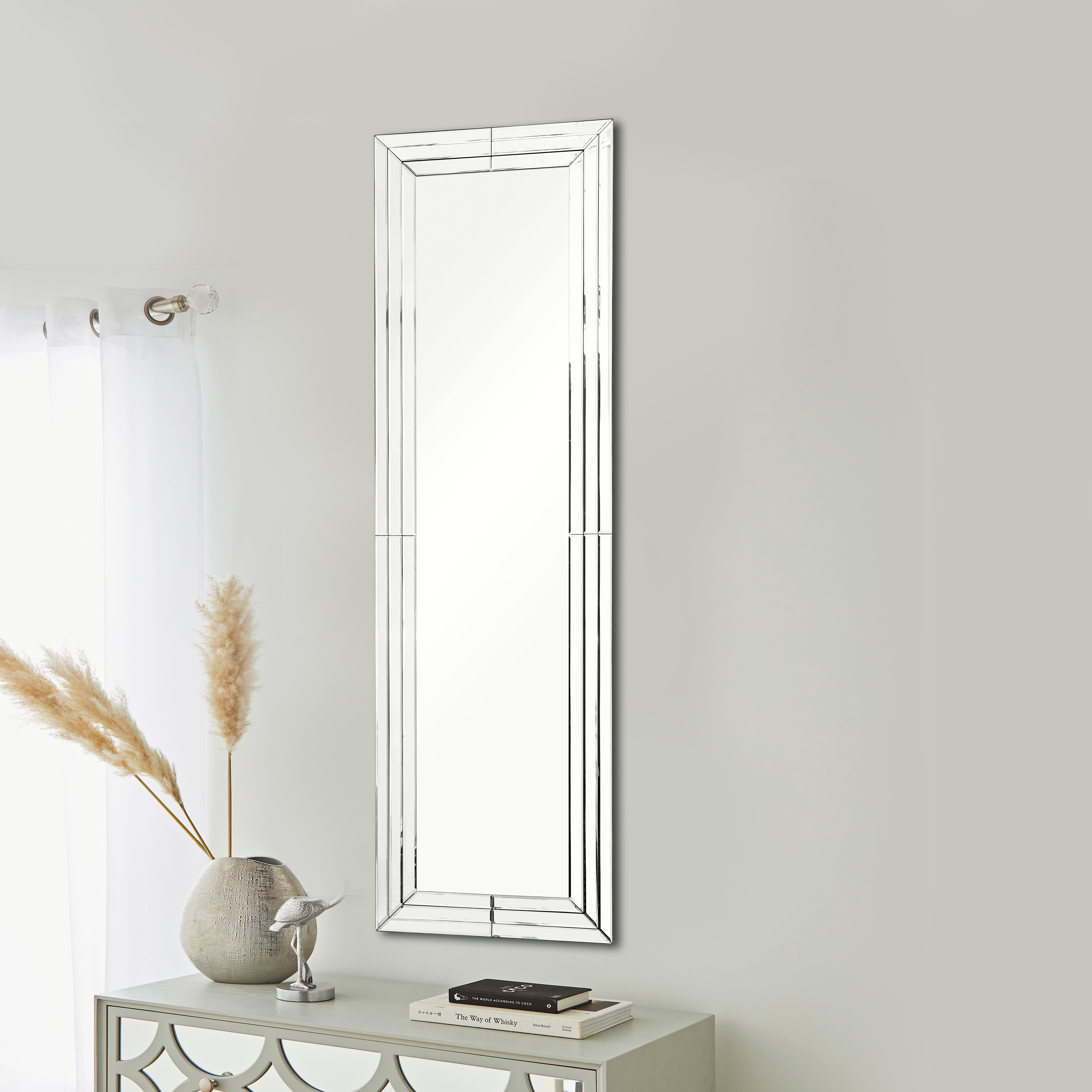 Triple Edge Leaner Mirror, 170x50cm Silver Price Comparisons | Compare The Build