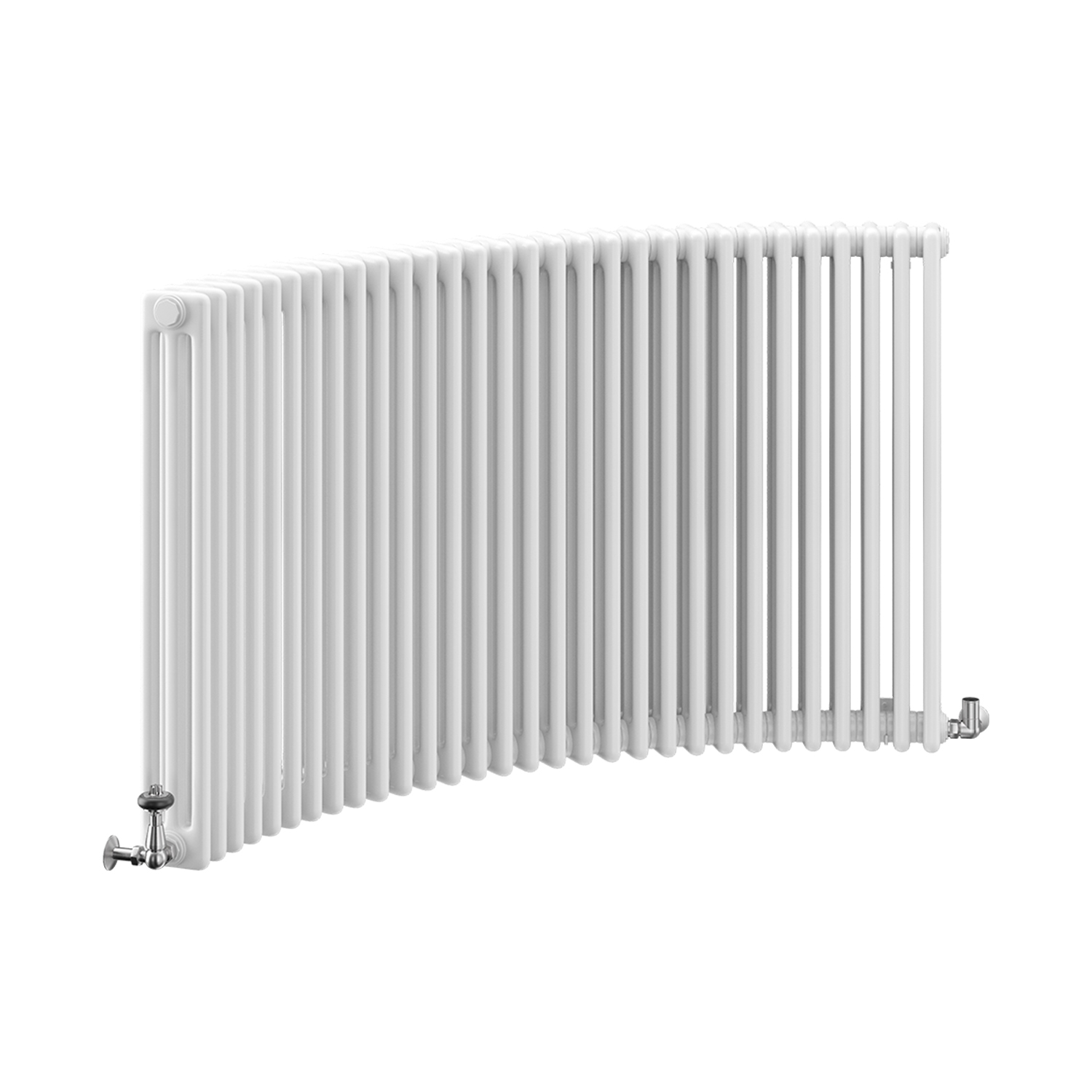 Nordic 3 Column Curved Horizontal Radiator, White, 600mm x 1824mm Price Comparisons | Compare The Build