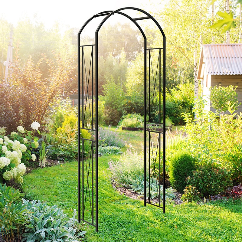 Panacea Camberwell Metal Garden Arch 7'8 x 3'2 Price Comparisons | Compare The Build