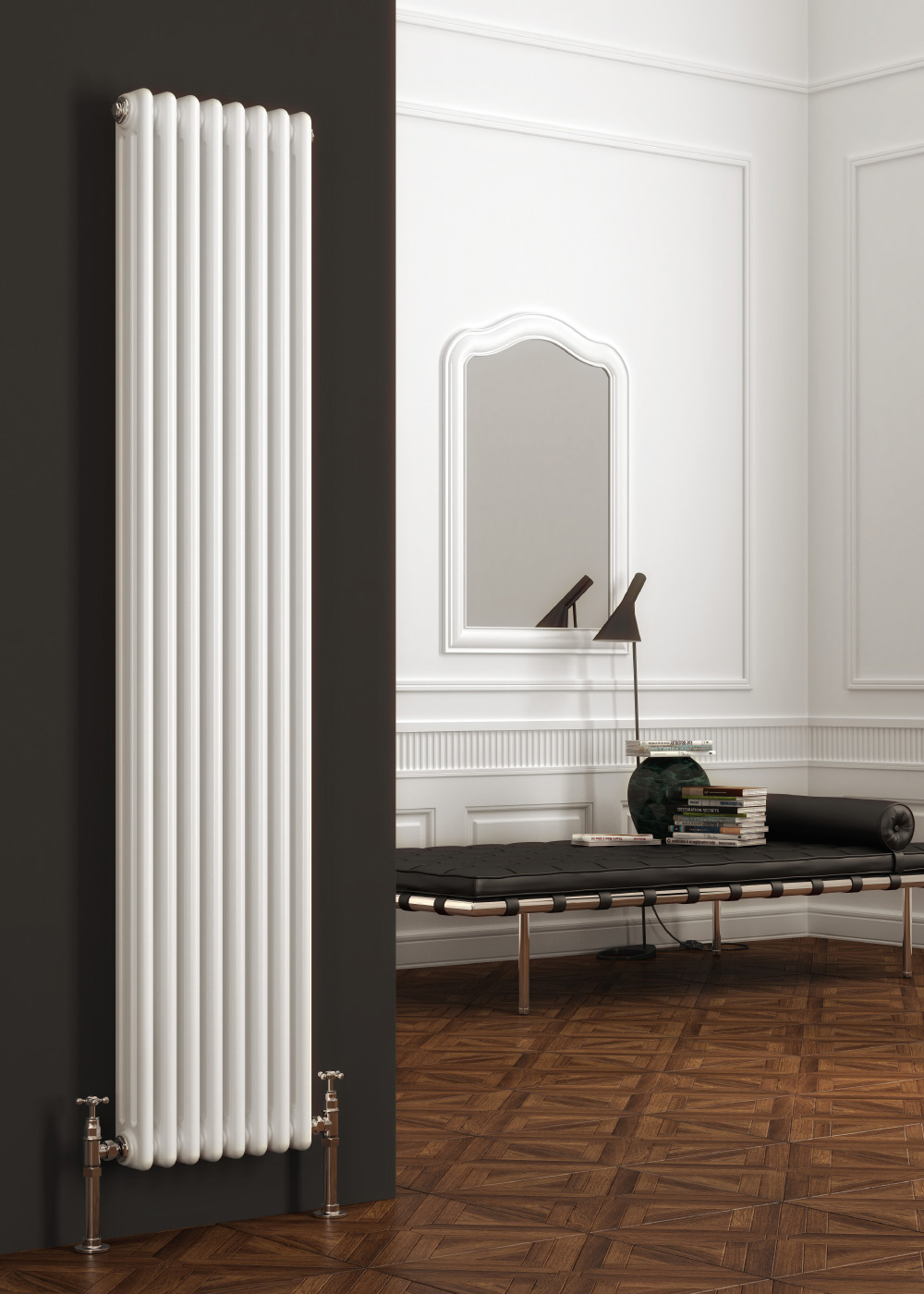 Reina Colona 2 Column Vertical Radiator, White, 1800mm x 380mm Price Comparisons | Compare The Build