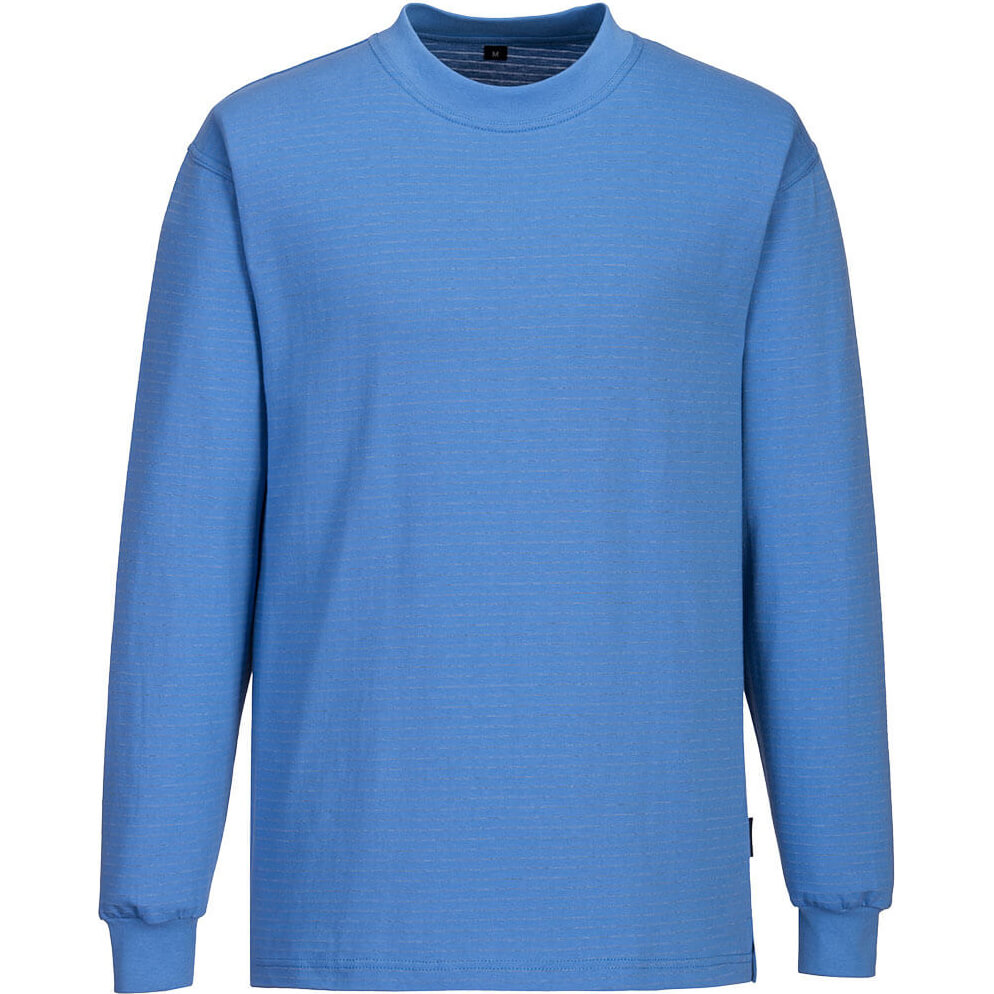 Portwest Anti Static ESD Long Sleeve T Shirt Blue 2XL | Compare The Build