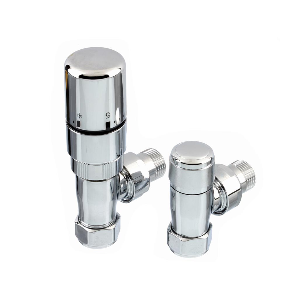 Nordic Thermostatic Valves, Modern I, Chrome Angled Price Comparisons | Compare The Build