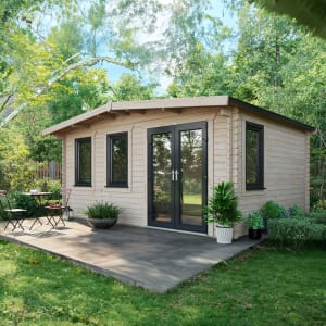 Power Sheds 12 x 16ft Right Hand Door Apex Chalet Log Cabin Price Comparisons | Compare The Build