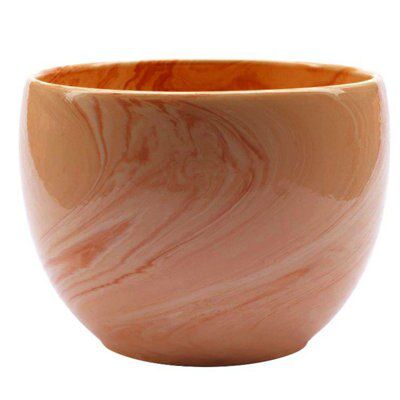 Borralheira Nurgul Glazed Brown Marble Effect Ceramic Plant Pot (Dia)40Cm | Compare The Build