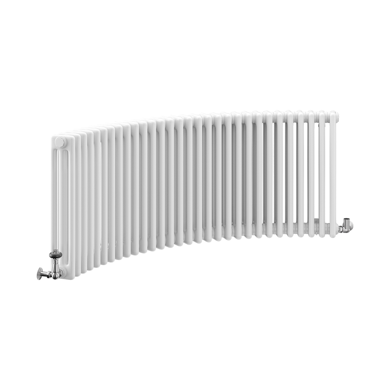 Nordic 3 Column Curved Horizontal Radiator, White, 400mm x 1824mm Price Comparisons | Compare The Build