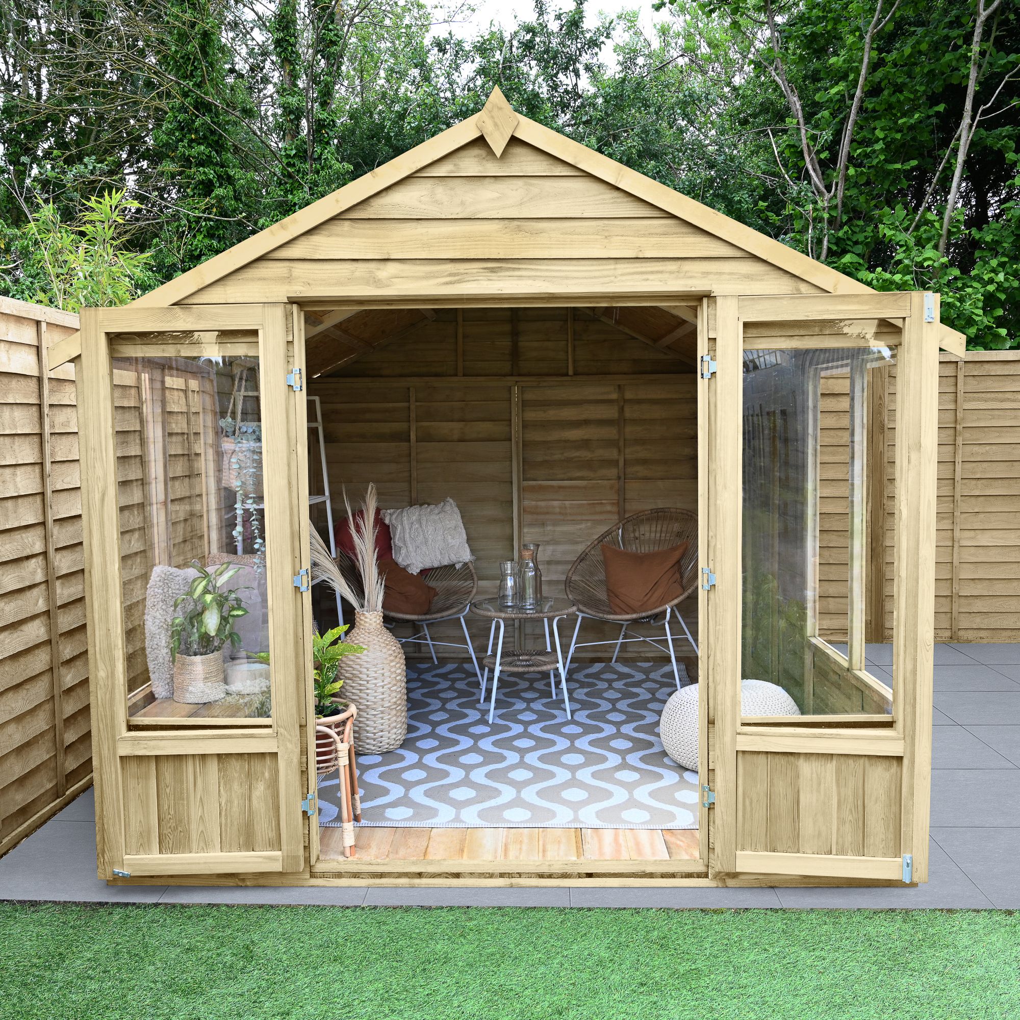 Oakley Overlap Apex Summerhouse  - No Installation / 8x10 Price Comparisons | Compare The Build