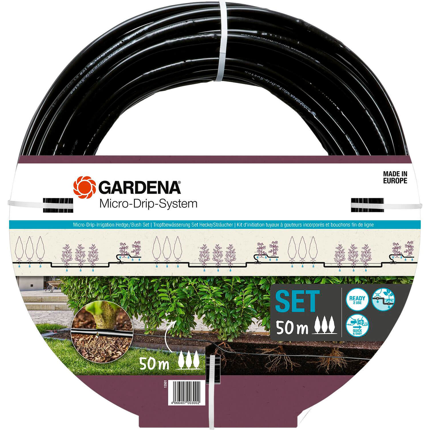 Gardena MICRO DRIP Bush and Hedge Irrigation Starter Set 1/2" / 12.5mm 50m Price Comparisons | Compare The Build