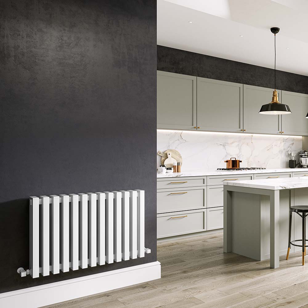 Trade Direct Quad Aluminium Column Horizontal Radiator, White, 600mm x 730mm Price Comparisons | Compare The Build