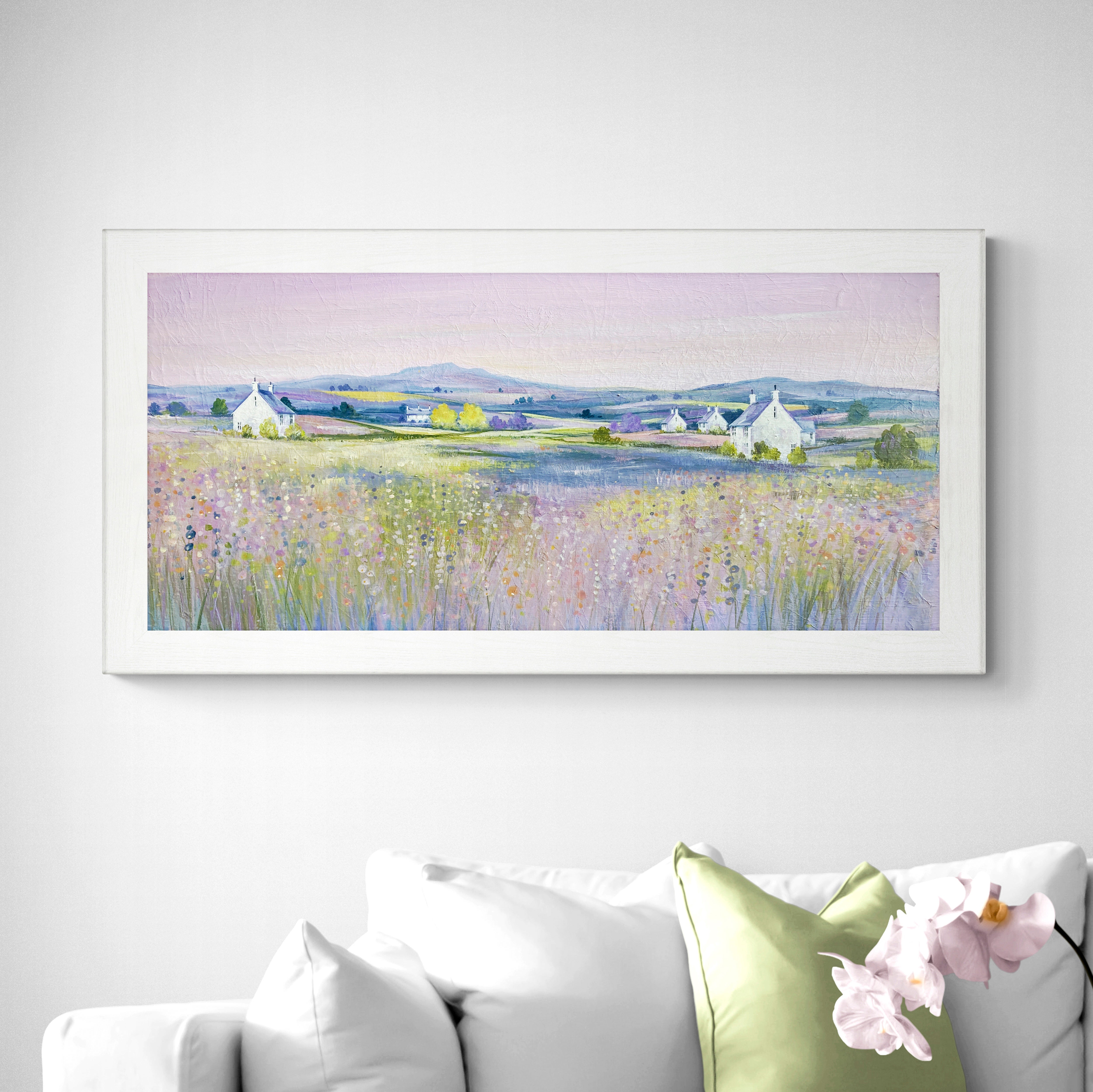 Evening Fields Framed Print White Price Comparisons | Compare The Build