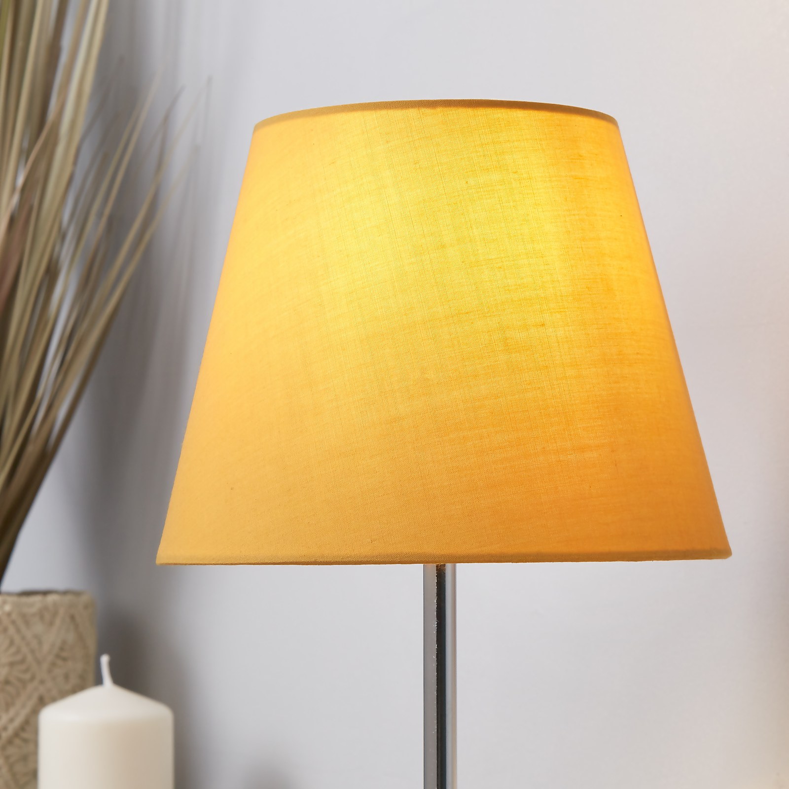 Clyde Tapered Lamp Shade - 20cm - Ochre | Compare The Build