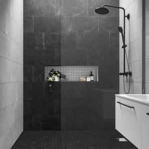 Wickes Boutique Lava Black Matt Porcelain Wall &Floor Tile - 600 x 300mm - Pack of 7 Price Comparisons | Compare The Build