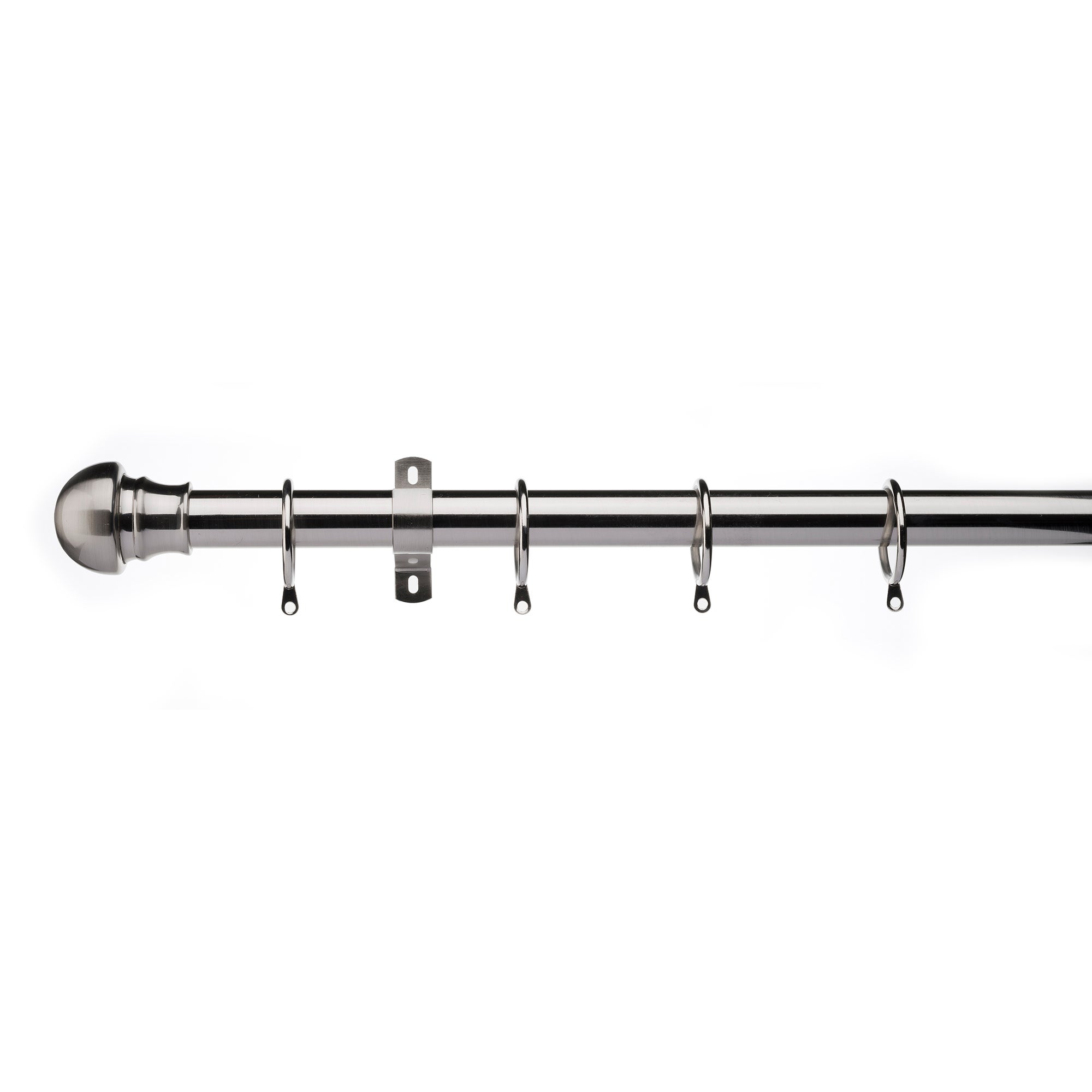 Swish Crescent Satin Silver Curtain Pole Dia. 28mm Satin Steel (Silver) Price Comparisons | Compare The Build