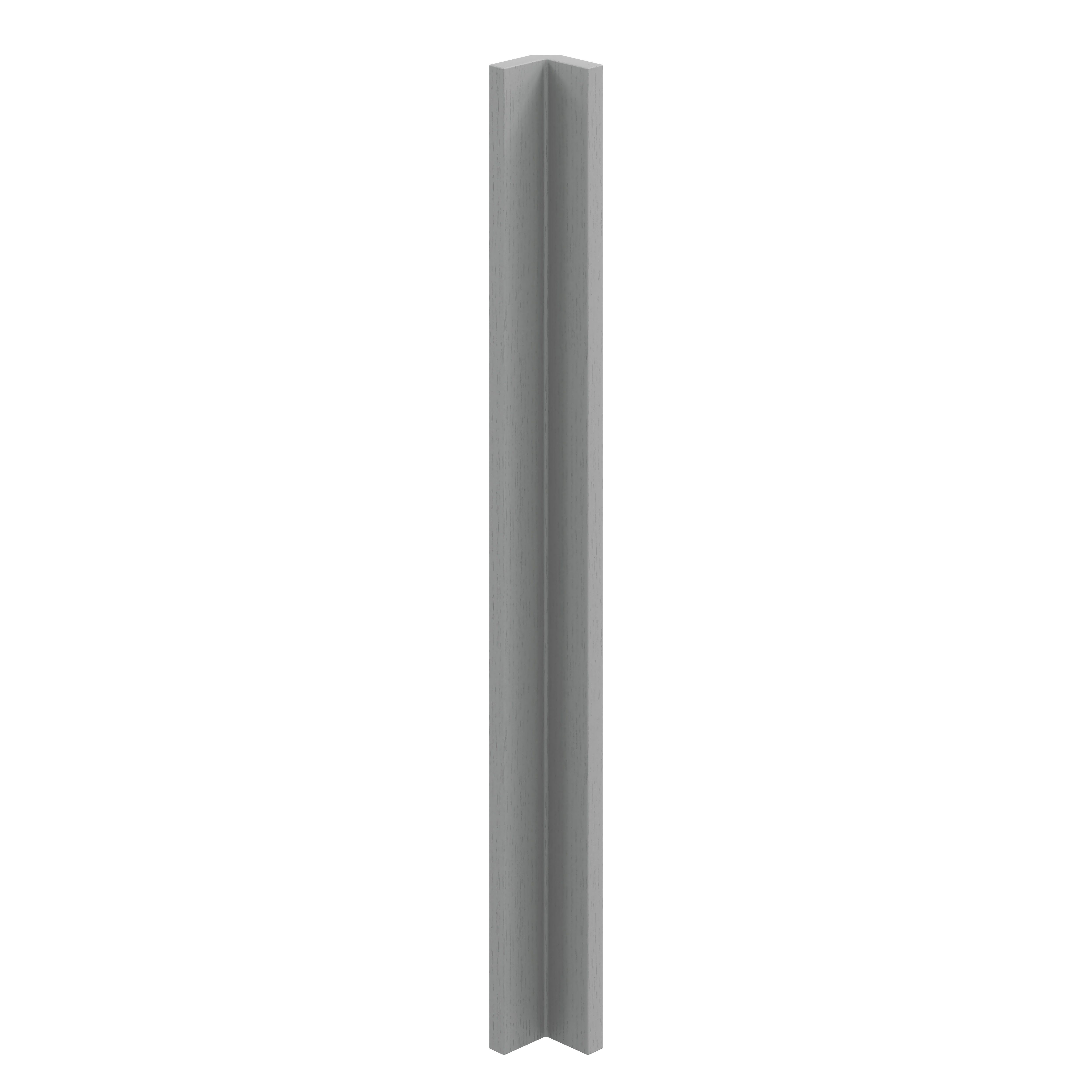 GoodHome Alpinia Matt Slate Grey Painted Wood Effect Shaker Standard Corner Post, (W)59mm (H)715mm Price Comparisons | Compare The Build