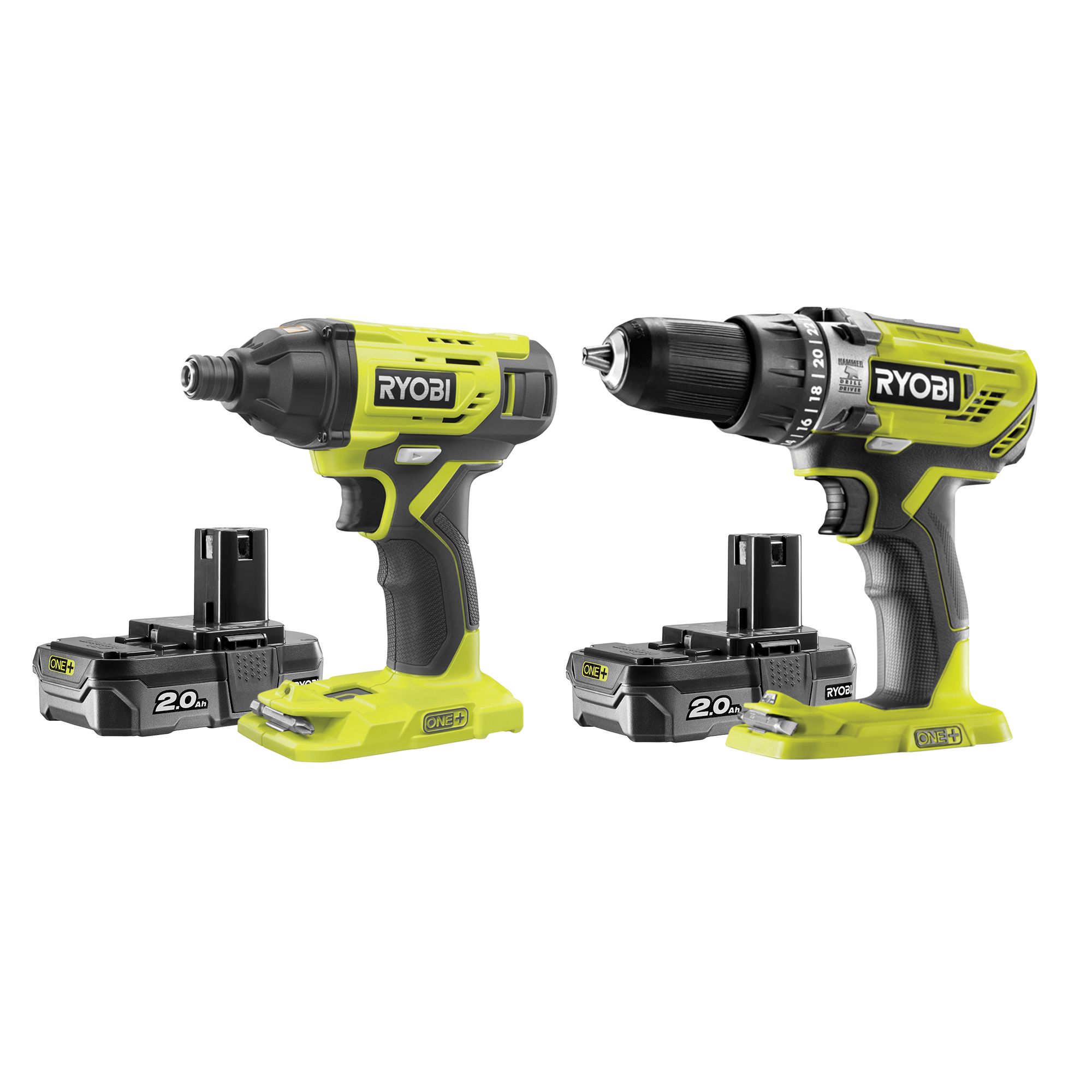 Ryobi ONE+ 2Ah Li-ion Cordless Combi drill & impact driver R18ID2PPD-220S | Compare The Build