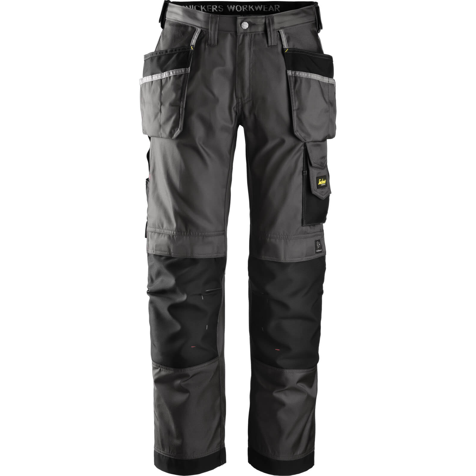 Snickers 3212 Mens DuraTwill Holster Pocket Trousers Black / Grey 38" 35" | Compare The Build