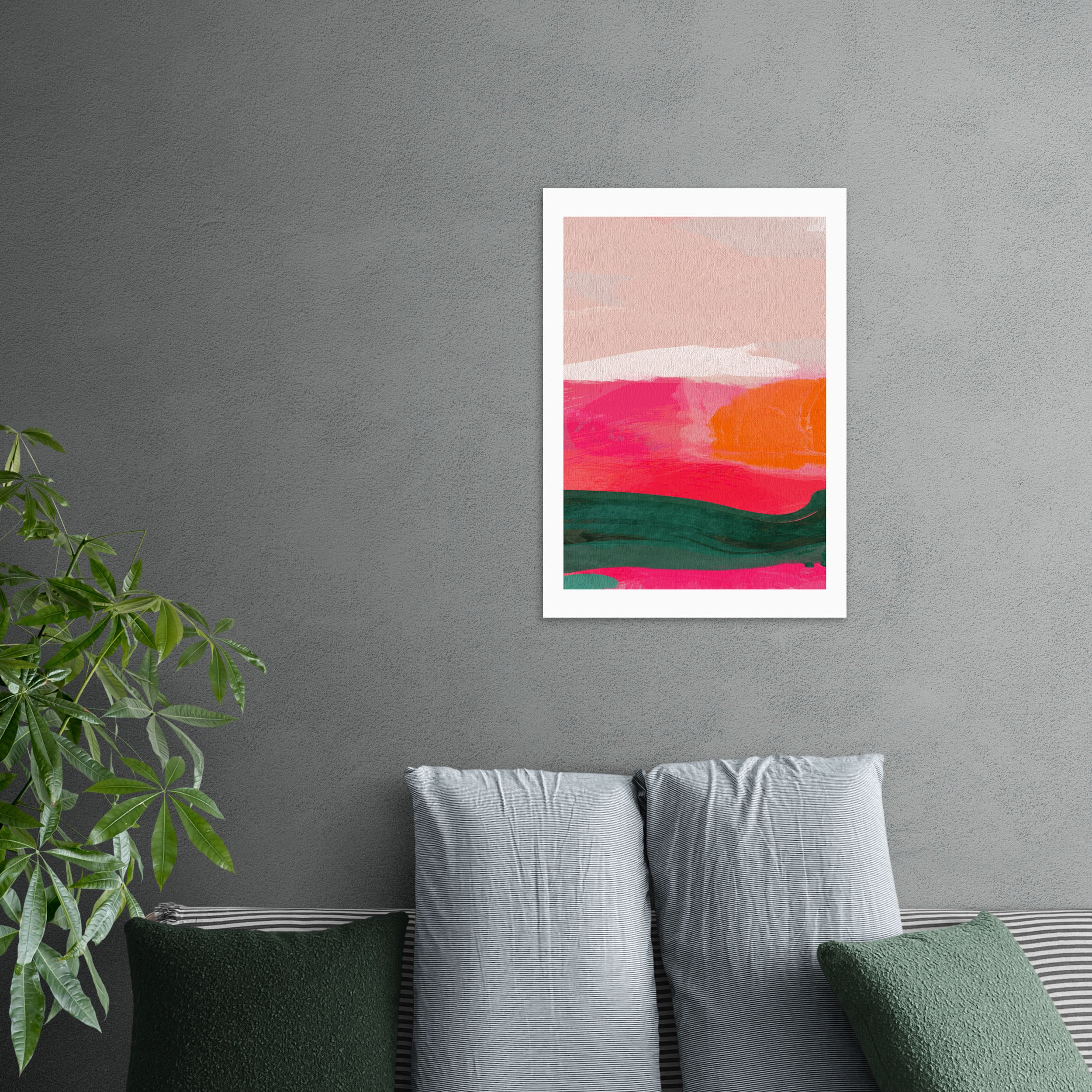 East End Prints Green & Pink Abstract III Framed Print Pink | Compare The Build