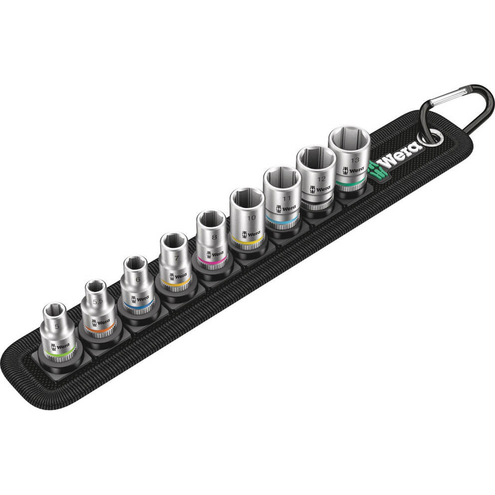 Wera 8790 HMA 9 Piece 1/4 Drive Zyklop Socket Set 1/4" | Compare The Build