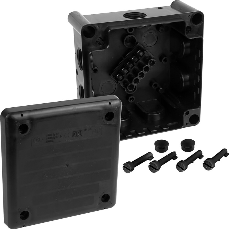 IP66 Junction Box 102 x 102 x 56mm Black Price Comparisons | Compare The Build
