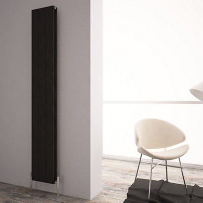 Carisa Monza Vertical Designer Radiator, Black (W)280mm (H)1800mm Price Comparisons | Compare The Build