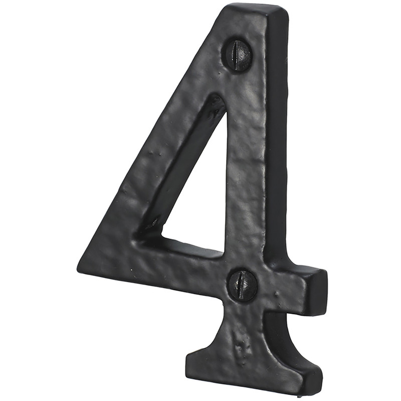 Old Hill Ironworks Door Numeral Number 4 in Black Cast Iron Price Comparisons | Compare The Build