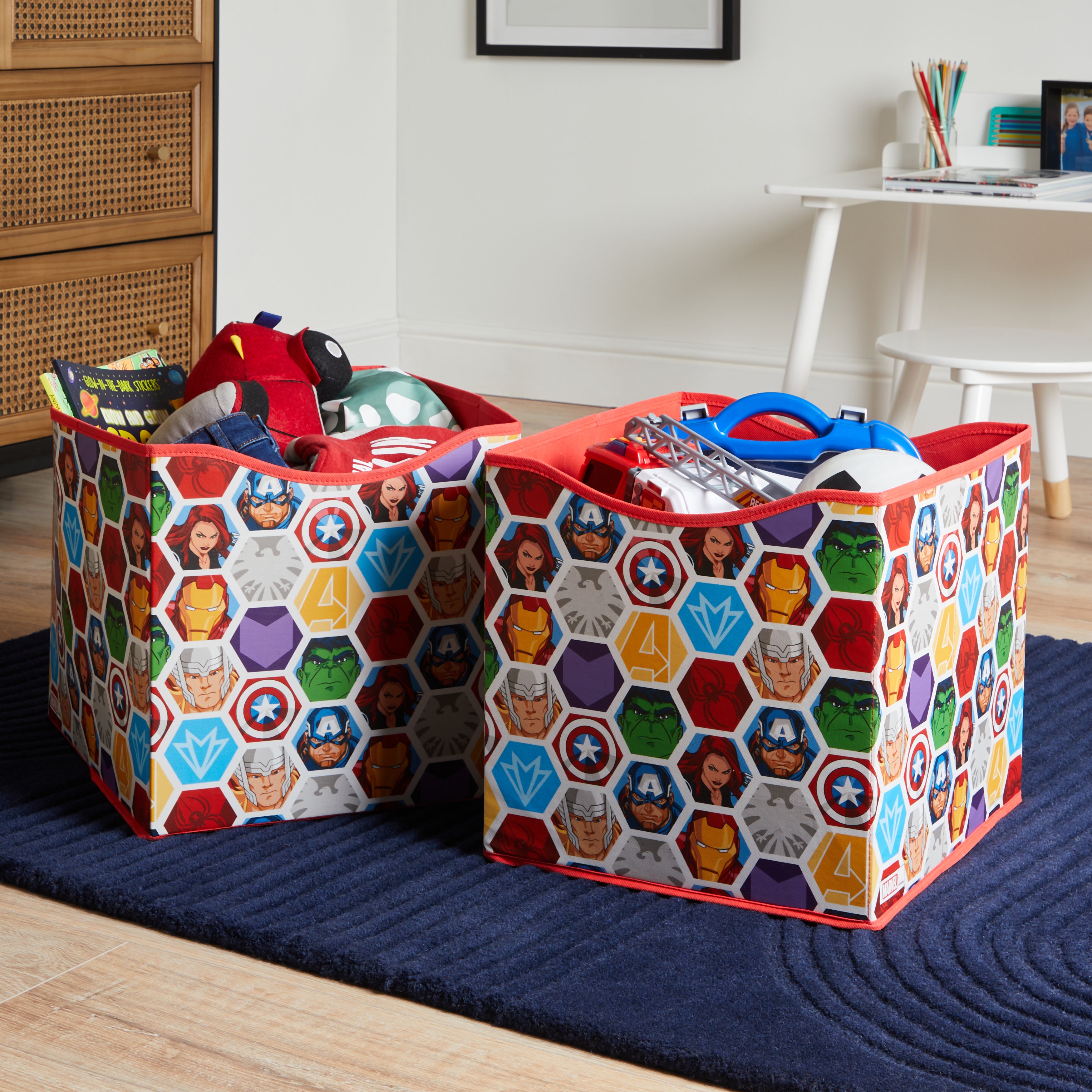 Marvel Pack of 2 Storage Cubes MultiColoured Price Comparisons | Compare The Build