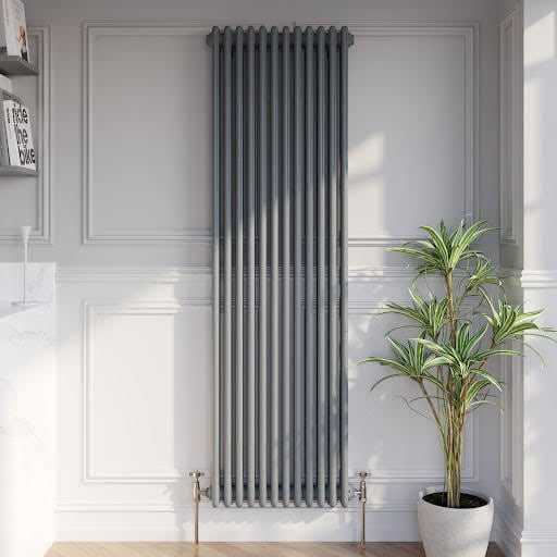 Park Lane Traditional Vertical Colosseum Triple Bar Column Radiator Anthracite - 1800 x 560mm Price Comparisons | Compare The Build