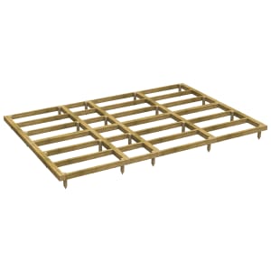 Power Sheds 14 x 10ft Pressure Treated Garden Building Base Kit | Compare The Build