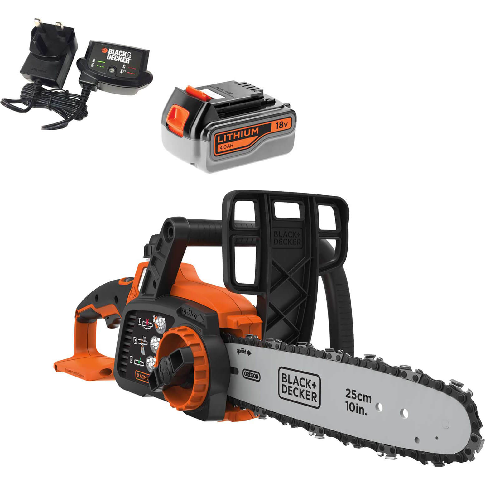 Black and Decker GKC1825L 18v Cordless Chainsaw 250mm 1 x 4ah Li-ion Charger Price Comparisons | Compare The Build