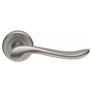 Serozzetta Verdun Satin Chrome Round Rose Door Handle - 1 Pair | Compare The Build