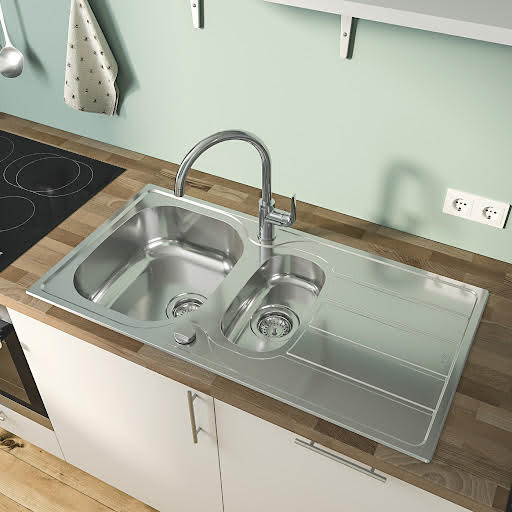 Grohe K200 1.5 Stainless Steel Inset Kitchen Sink - Drainer & Waste Price Comparisons | Compare The Build