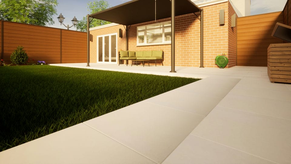 Sandstone Paving - 600mm x 600mm x 25mm Beige Smooth Price Comparisons | Compare The Build