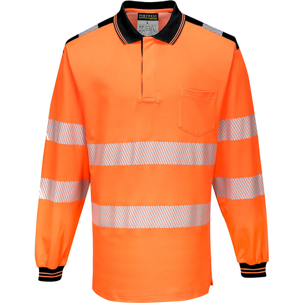 Portwest T184 Hi Vis Polo Shirt Orange / Black L Price Comparisons | Compare The Build