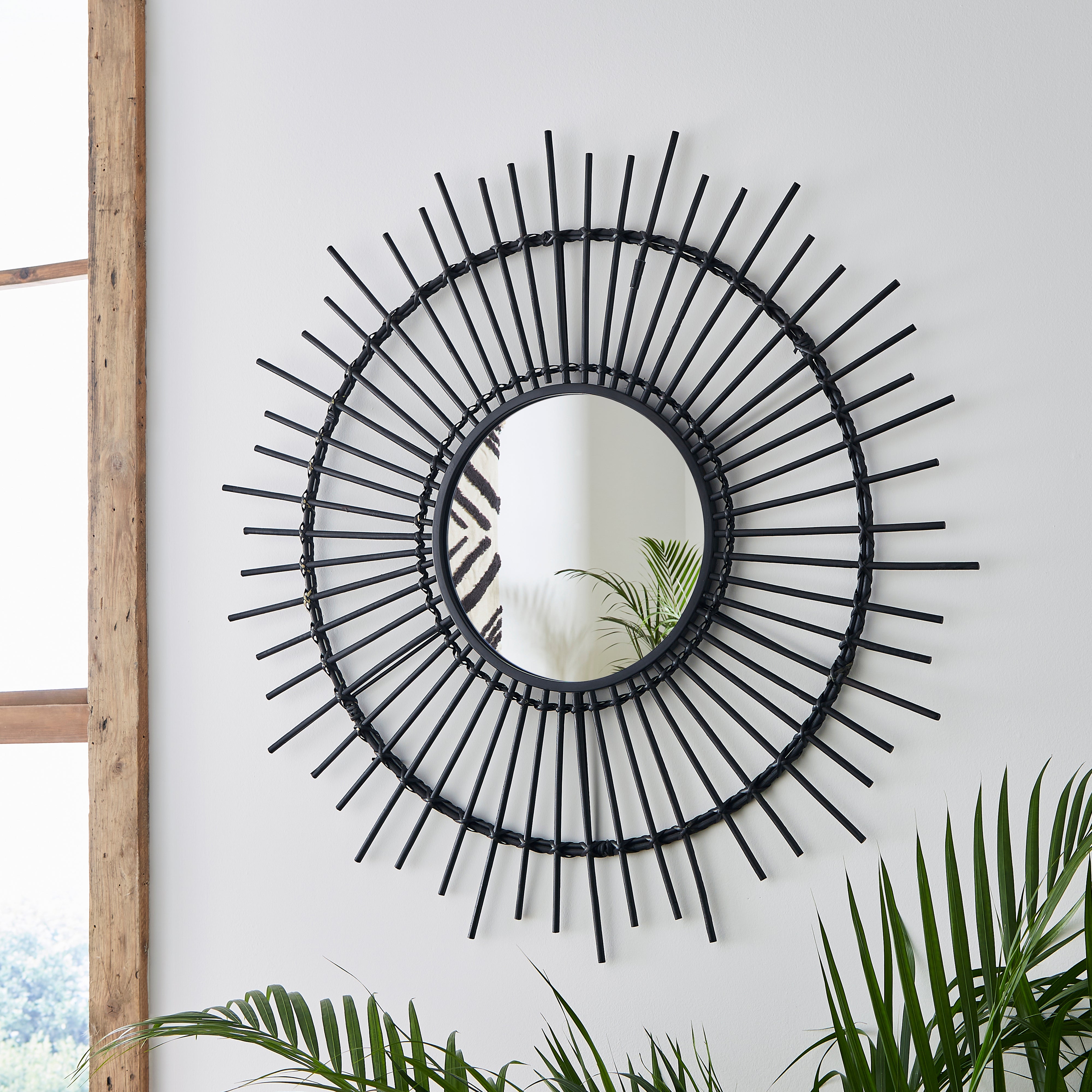 Black Bamboo Mirror 80cm Black Price Comparisons | Compare The Build