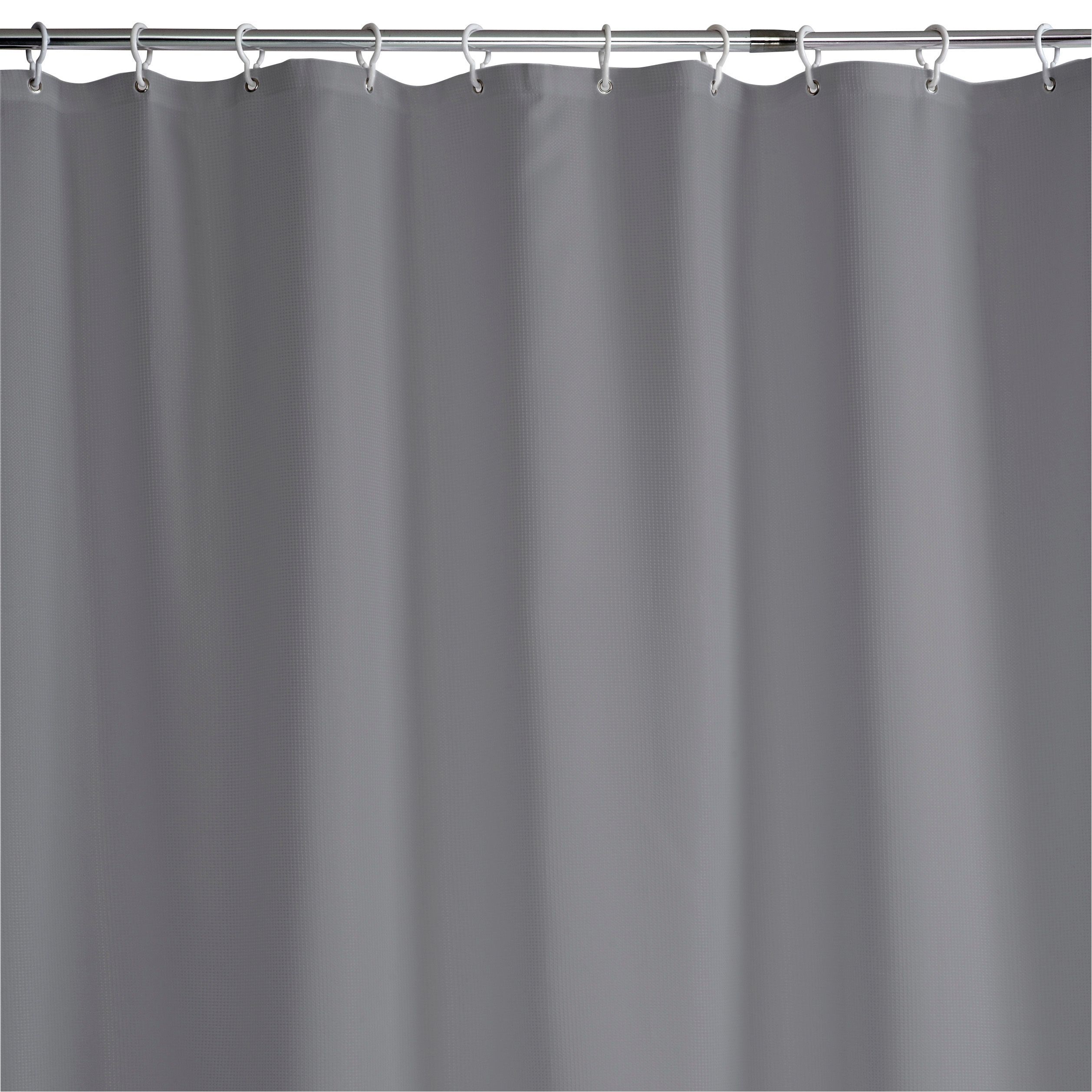 Cooke & Lewis Grey Gaisa Waffle Shower Curtain (L)1800 mm | Compare The Build