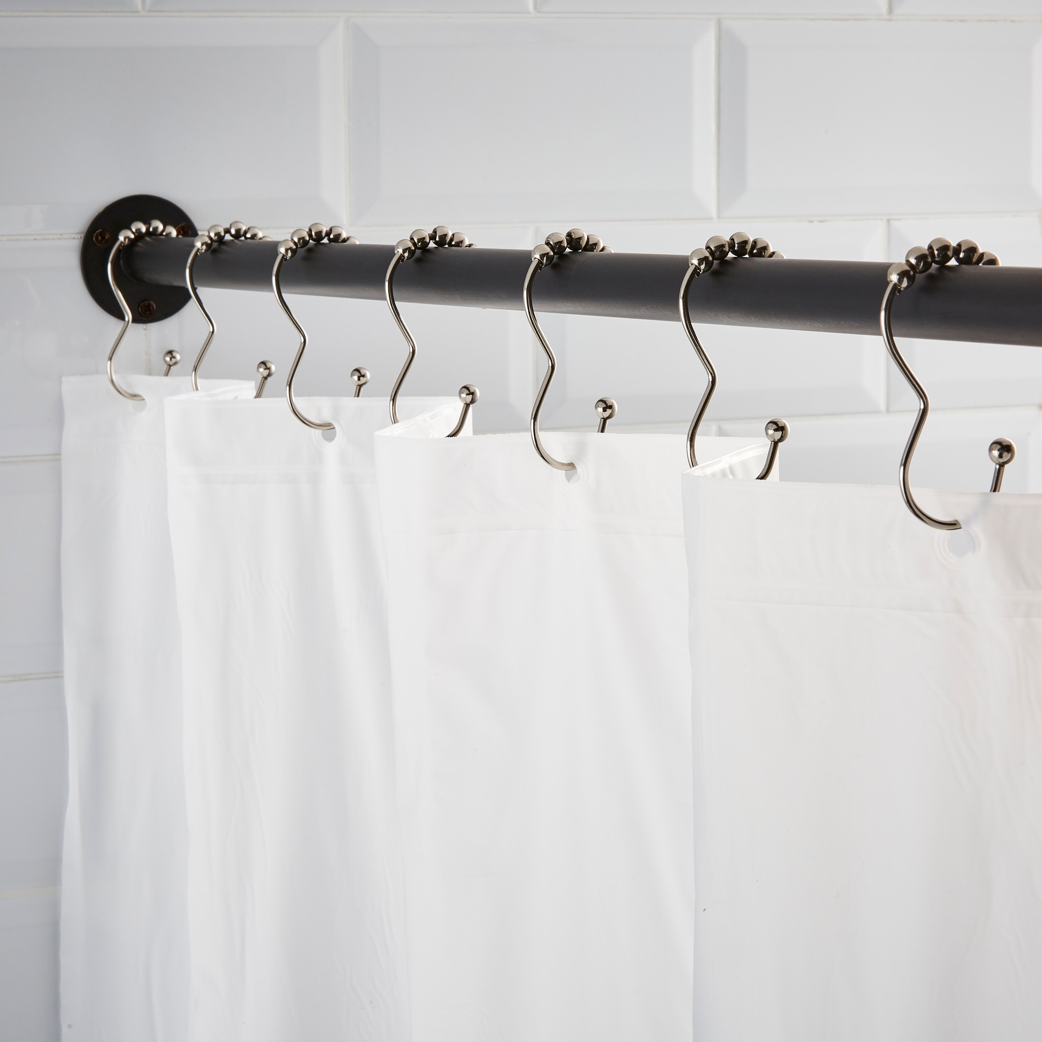 Pack of 12 3-Shaped Shower Curtain Rings Silver Price Comparisons | Compare The Build