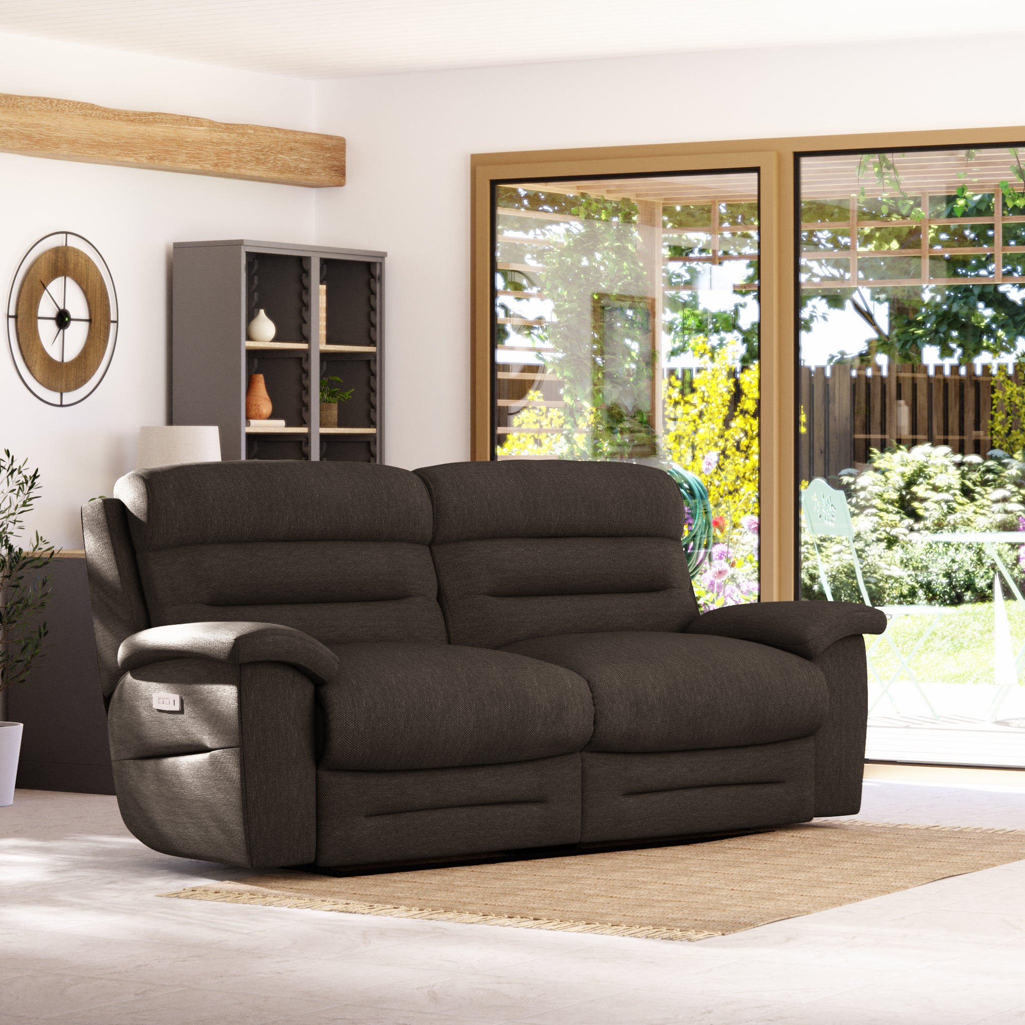 Lulworth 3 Seater Power Recliner Sofa Honeycomb Chenille Coco Price Comparisons | Compare The Build