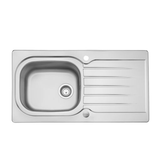 Leisure Eaton Stainless Steel 1 Taphole Kitchen Sink 1.0 Bowl, Reversible Drainer Price Comparisons | Compare The Build