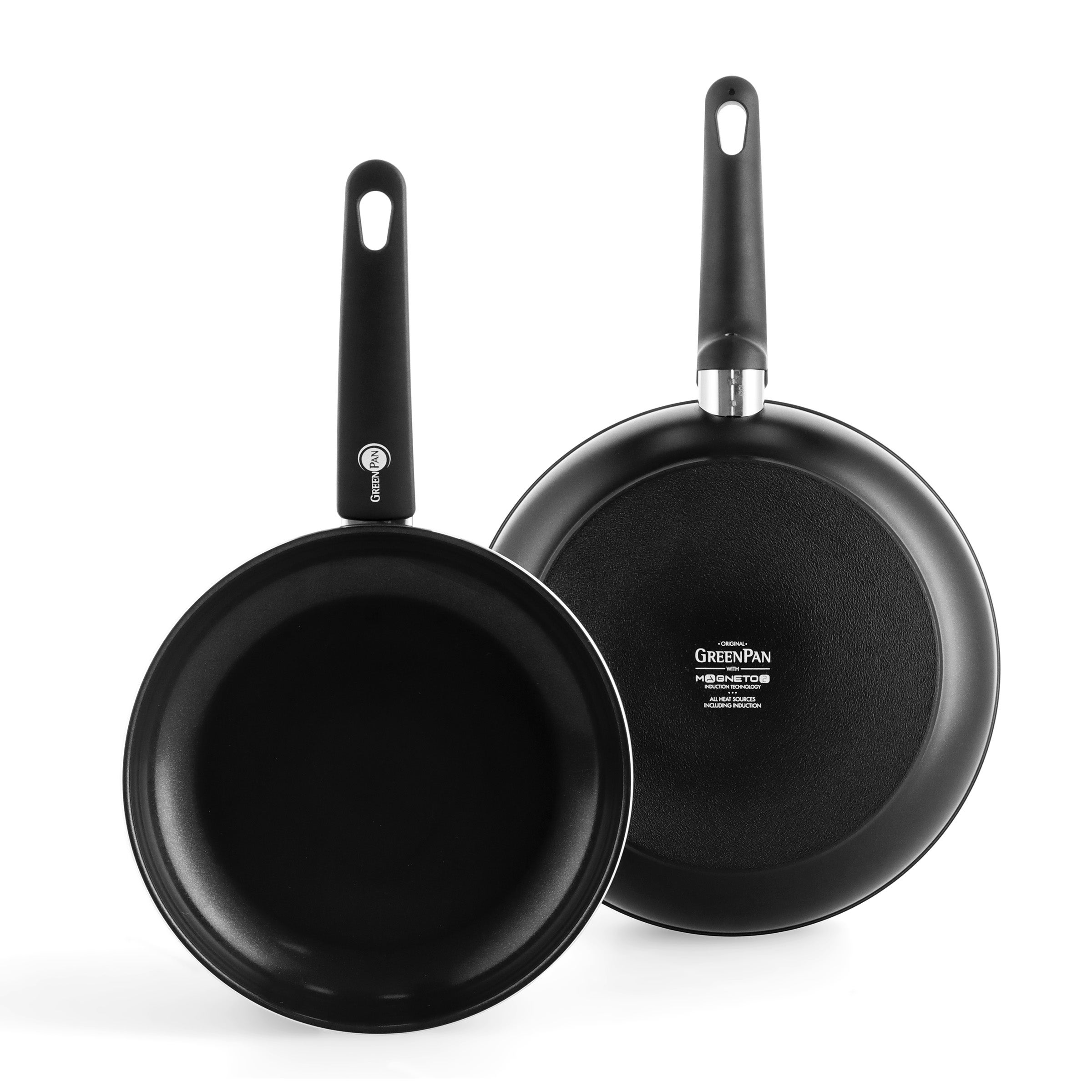 GreenPan Cambridge Aluminium Ceramic Non-Stick 2 Piece Frying Pan Set Black | Compare The Build