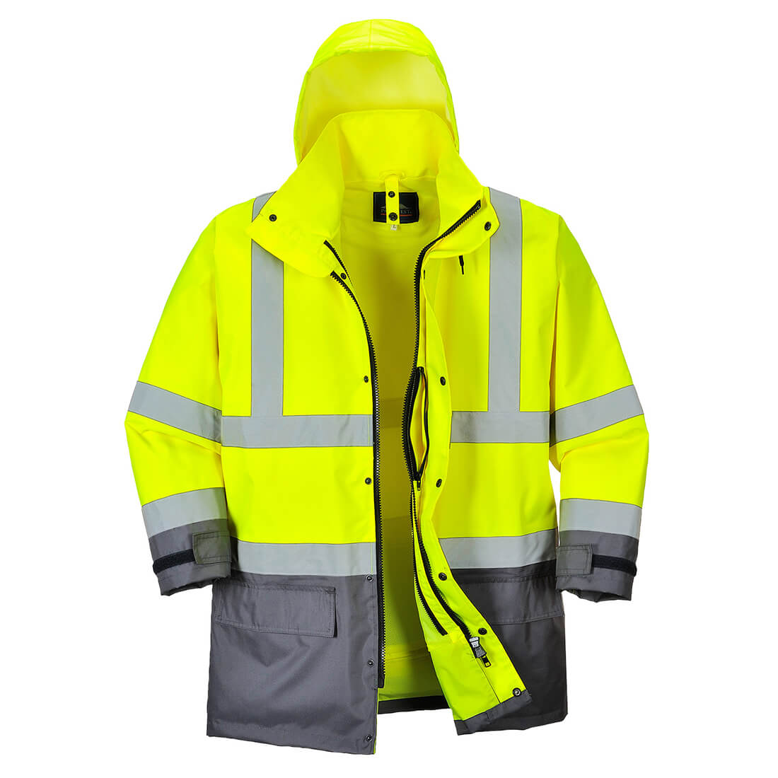Oxford Weave 300D Class 3 Hi Vis 5-in1 Executive Jacket Yellow / Grey XL Price Comparisons | Compare The Build