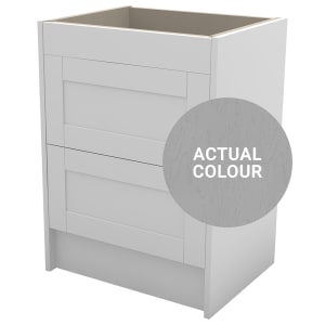 Duarti By Calypso Highwood 600mm Full Depth 2 Drawer Floor Standing Vanity Unit - Fossil Grey Price Comparisons | Compare The Build