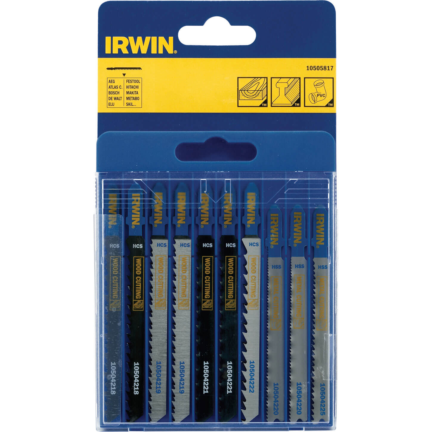 Irwin 10 Piece Assorted T Shank Jigsaw Blade Set Price Comparisons | Compare The Build
