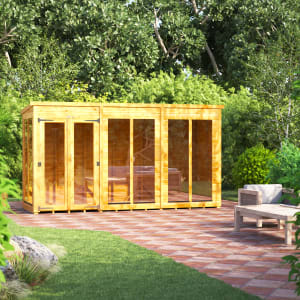 Power Sheds 12 x 4ft Pent Shiplap Dip Treated Summerhouse Price Comparisons | Compare The Build