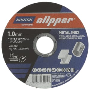 Norton Clipper Metal Inox Cutting Disc - 115mm | Compare The Build