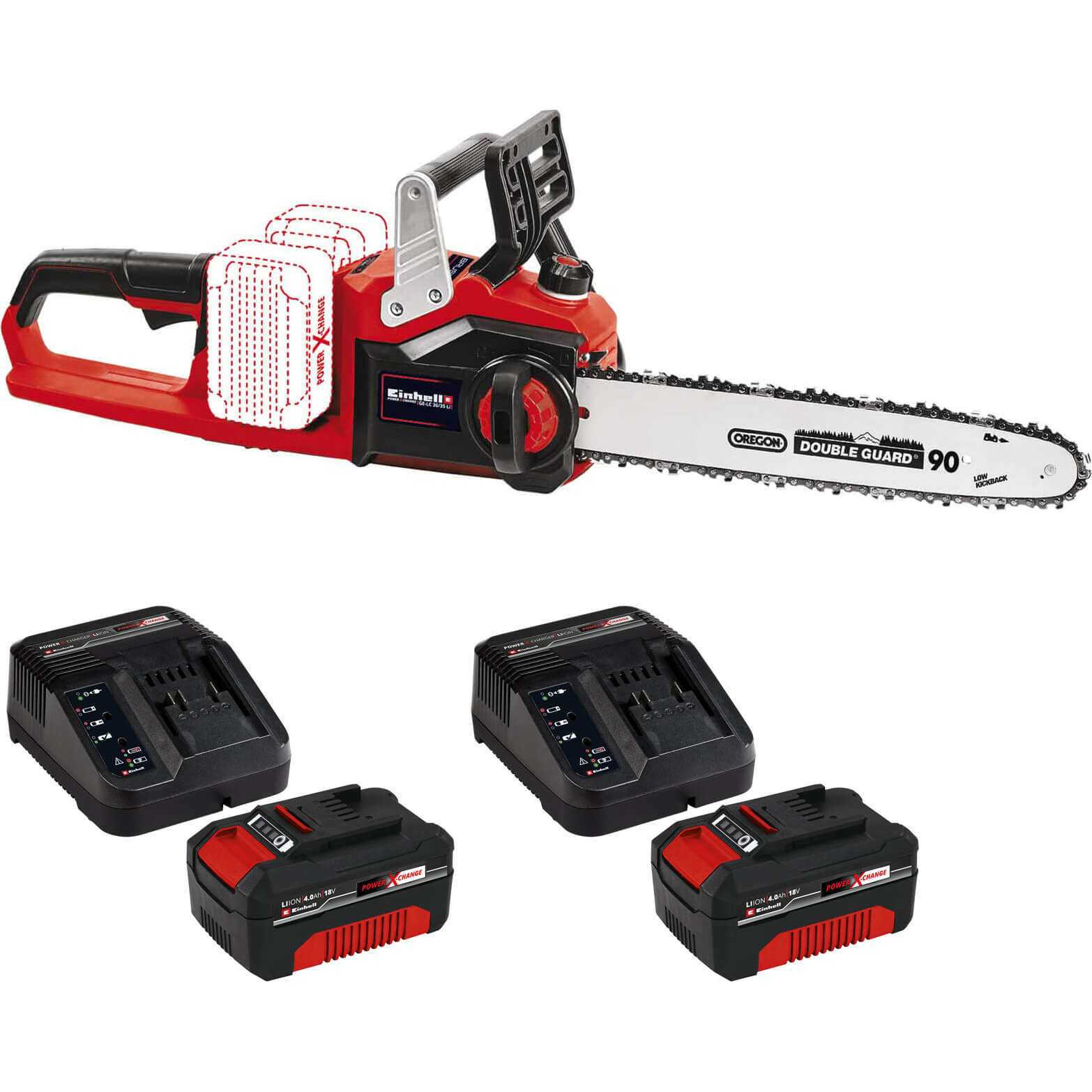 Einhell GE-LC 36/35 Li 36v Cordless Brushless Chainsaw 350mm 2 x 4ah Li-ion Charger Price Comparisons | Compare The Build