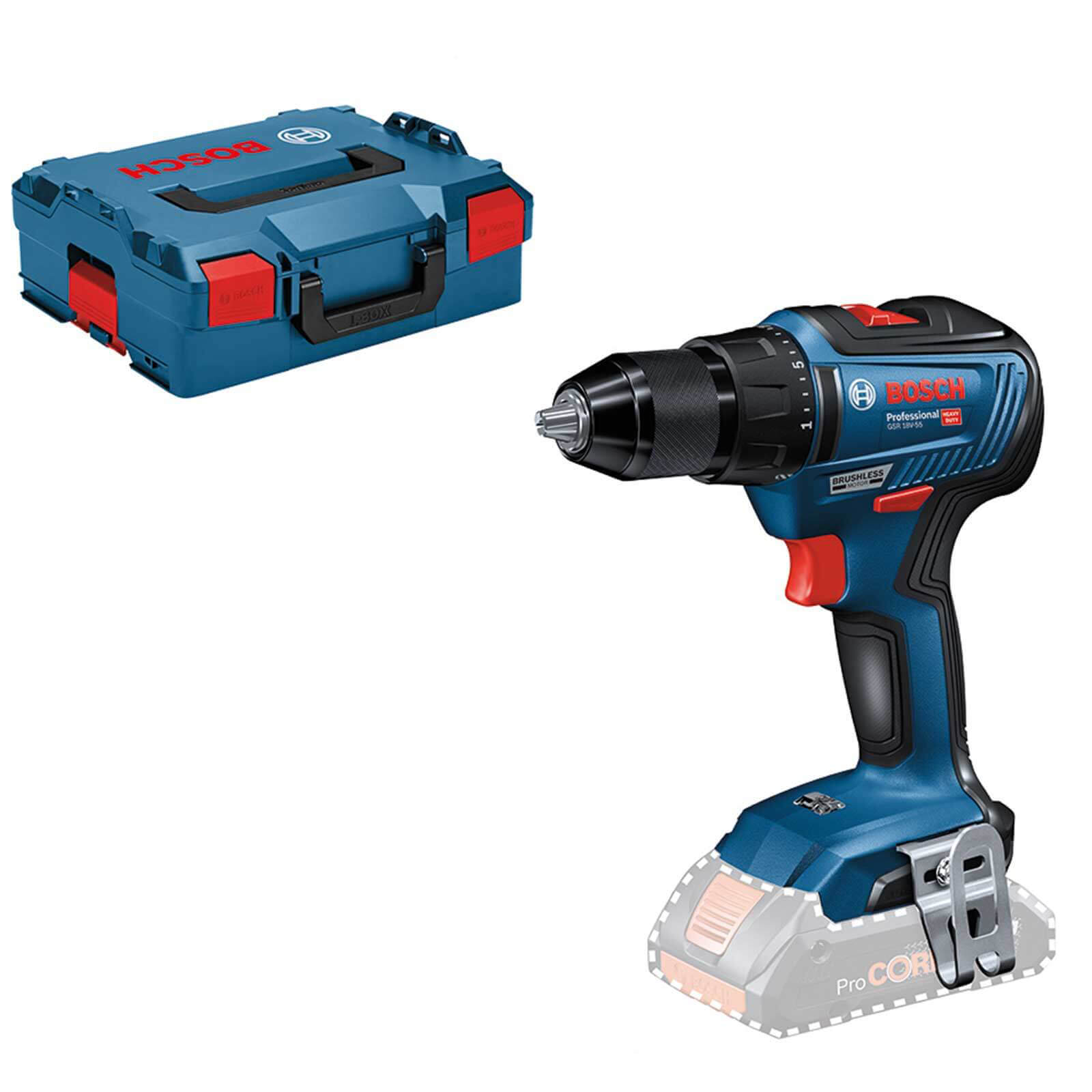 Bosch GSR 18V-55 18v Cordless Brushless Drill Driver No Batteries No Charger Case Price Comparisons | Compare The Build