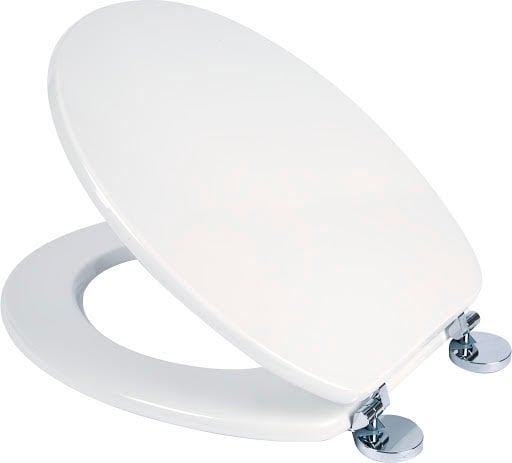 Croydex Kielder Flexi-Fix Round White Molded Wood Toilet Seat - WL600822H | Compare The Build