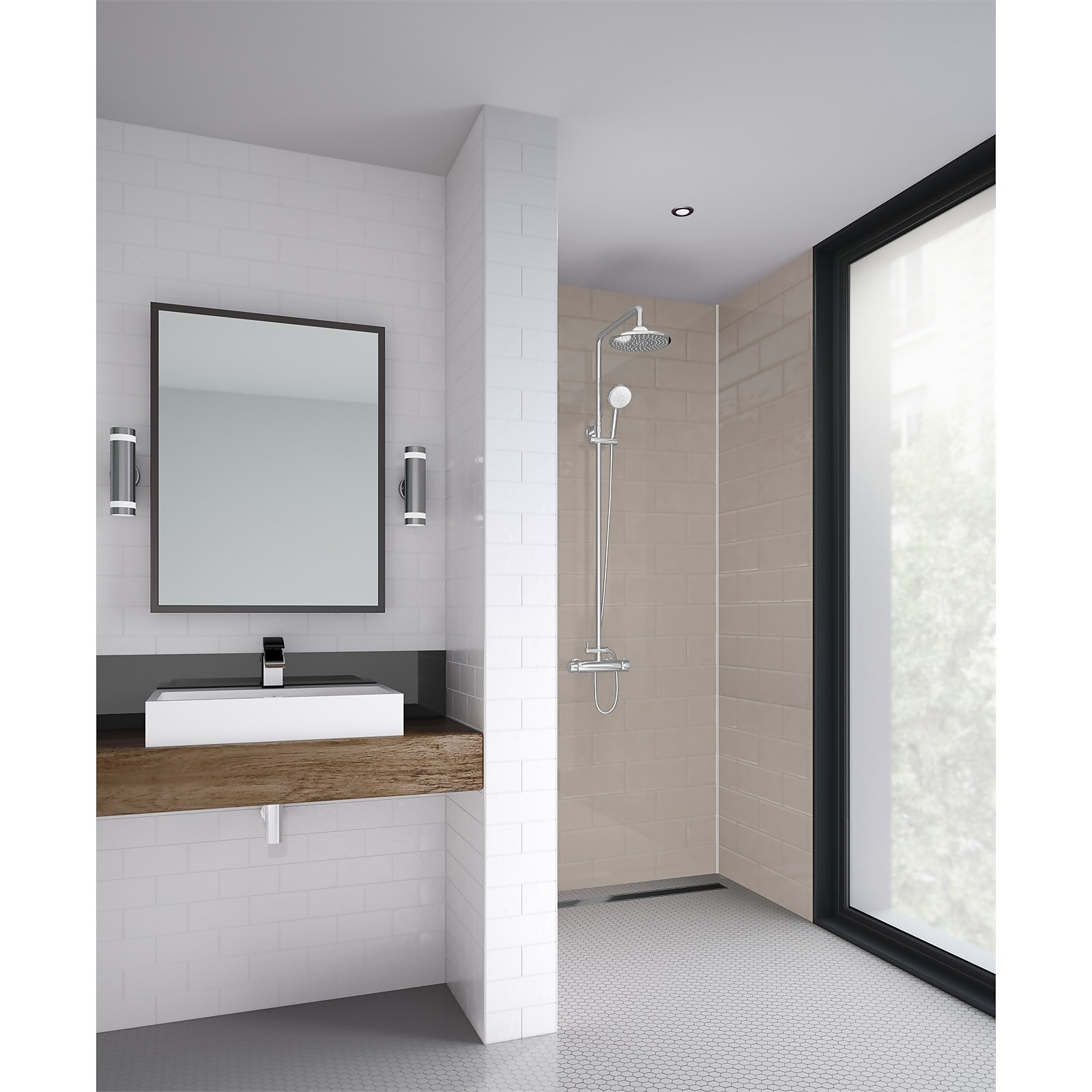 Wetwall Coffee 3 Sided Shower Kit - Composite Price Comparisons | Compare The Build